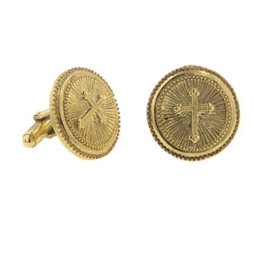 Gold Tone Round Cross.JPG